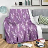 Lavender Flowers Purple Pattern Premium Blanket