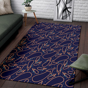 Eggplant Pattern Print Design 04 Area Rug