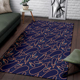 Eggplant Pattern Print Design 04 Area Rug