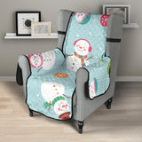 Cute snowman snowflake pattern Chair Cover Protector
