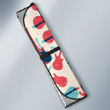 Red Blue Guitar Pattern Car Sun Shade