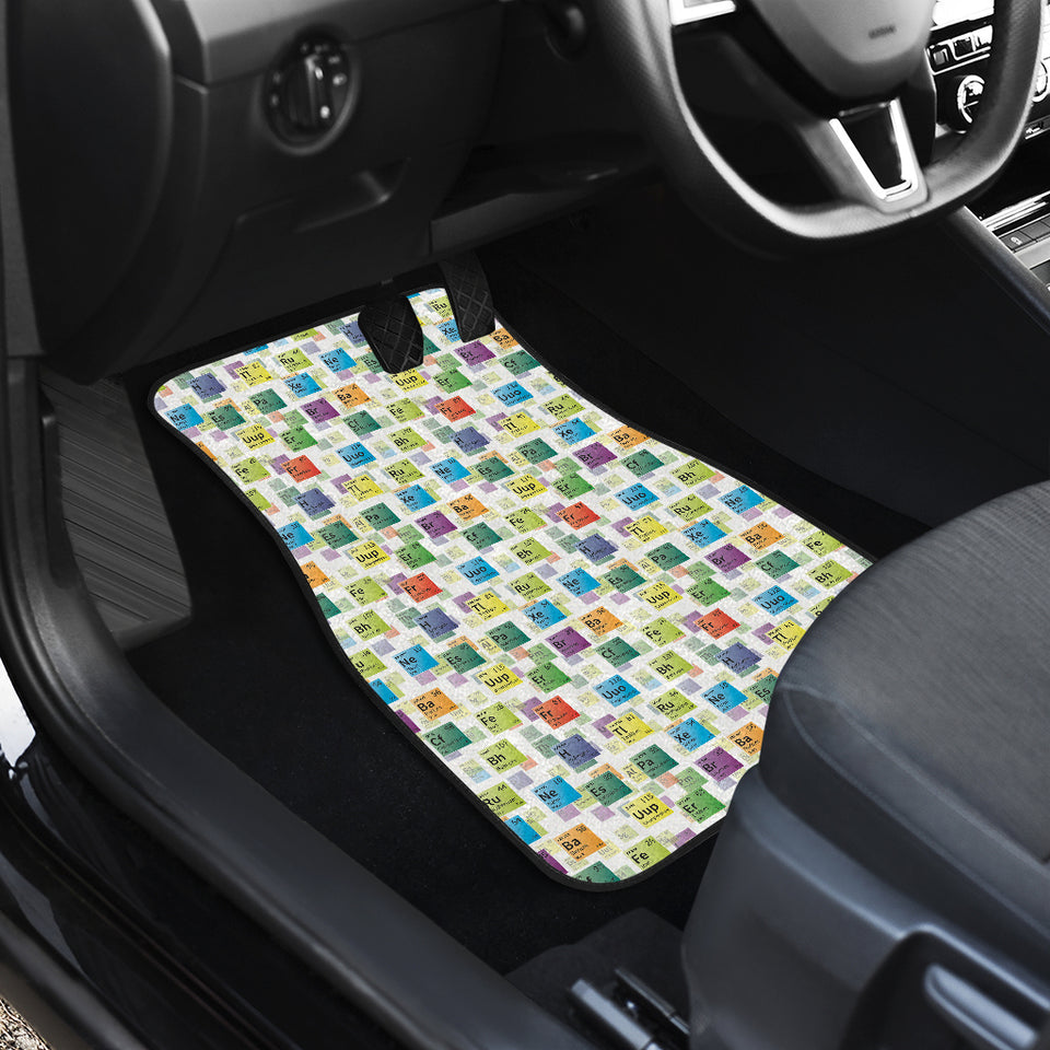 Chemistry Periodic Table Pattern Print Design 05 Front Car Mats