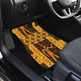 Egypt Hieroglyphics Pattern Print Design 05 Front and Back Car Mats