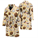 Coconut Pattern Print Design 05 Men's Bathrobe