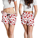 Ladybug Pattern Print Design 04 Women Shorts