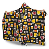 Beer Type Pattern Hooded Blanket