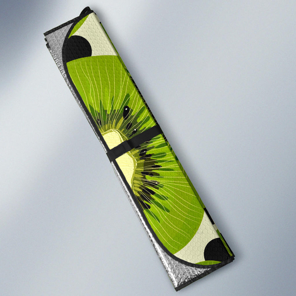 Kiwi Black Dot Background Car Sun Shade