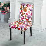 Squirrel Pattern Print Design 02 Dining Chair Slipcover