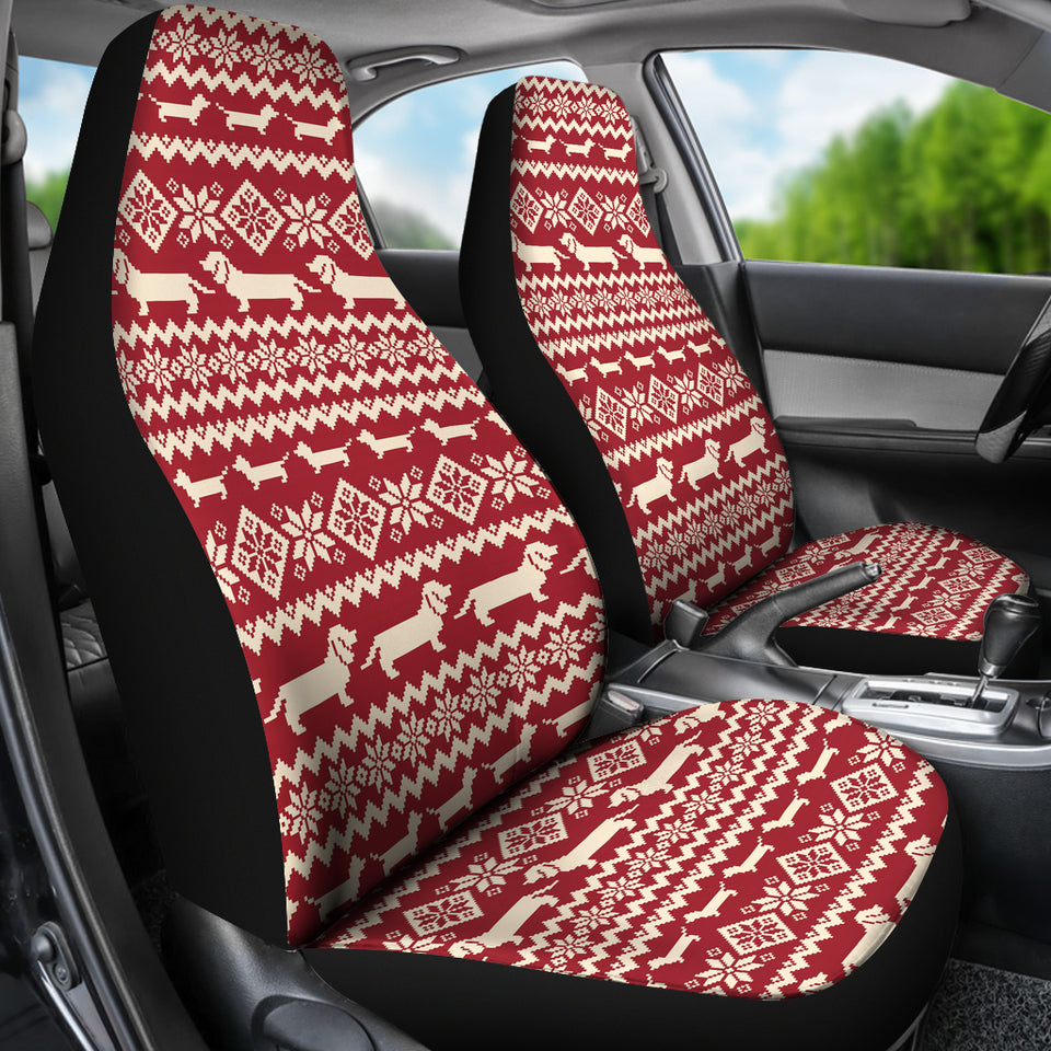 Dachshund Nordic Pattern Universal Fit Car Seat Covers