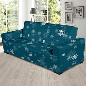Snowflake Pattern Dark Background Sofa Slipcover