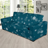 Snowflake Pattern Dark Background Sofa Slipcover