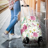 Hand Drawn Butterfly Rose Luggage Covers