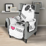 Hand Drawn faces of pandas pattern Chair Cover Protector