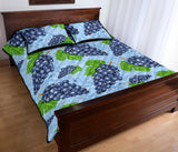 Watercolor grape pattern Quilt Bed Set