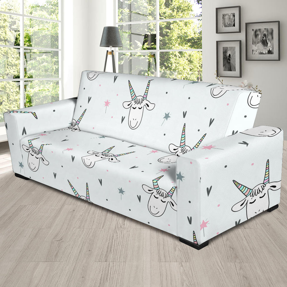 Cute Goat Design Pattern Sofa Slipcover