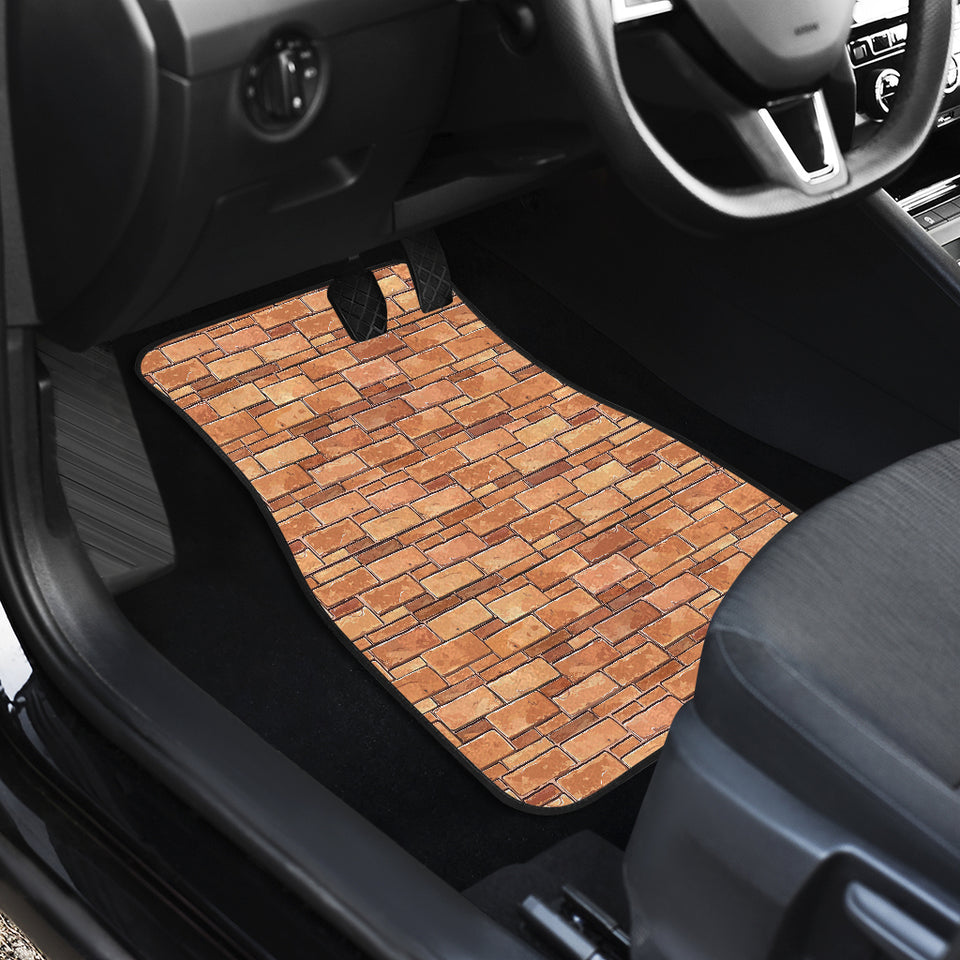 Brick Printed Pattern Print Design 04 Front Car Mats