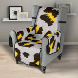 Gray Leopard print pattern Chair Cover Protector