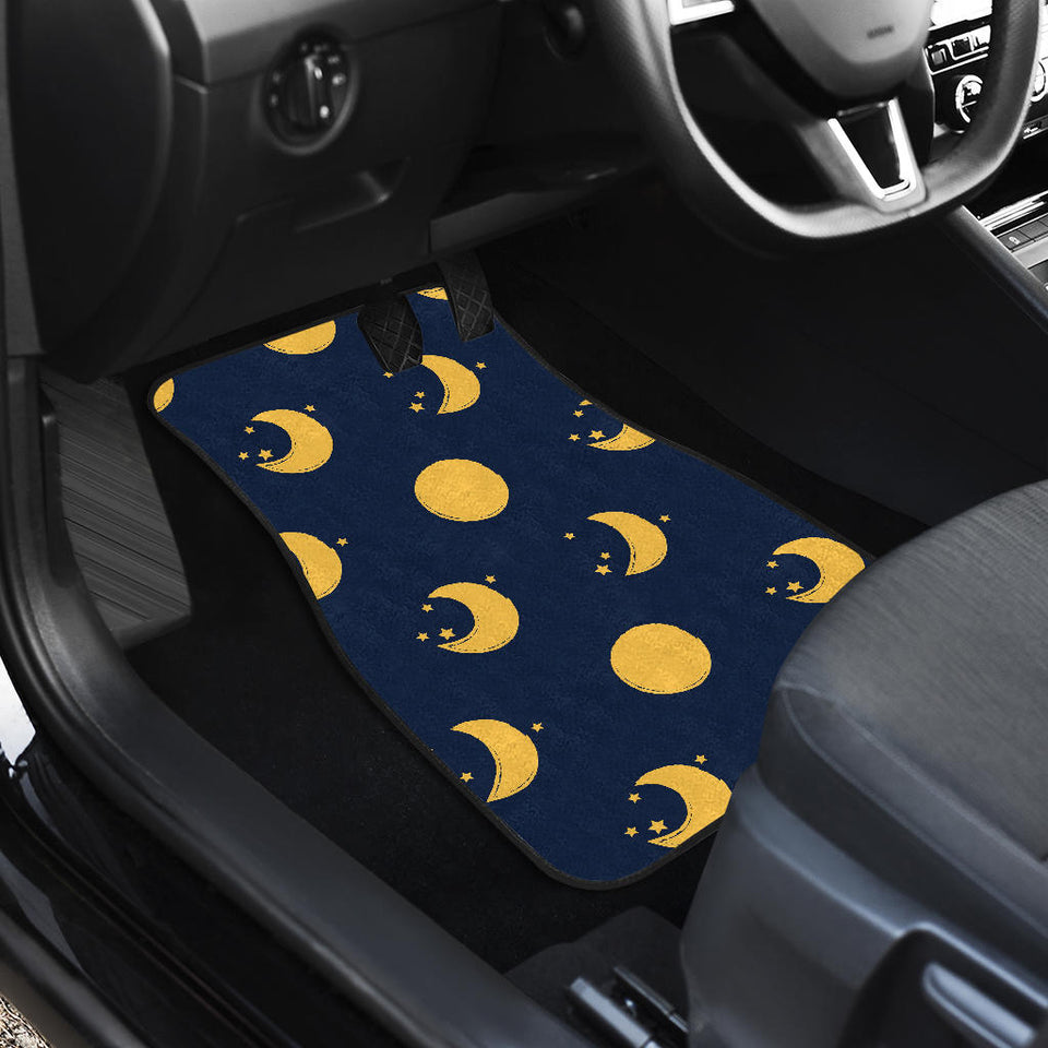 Moon Star Pattern Front And Back Car Mats