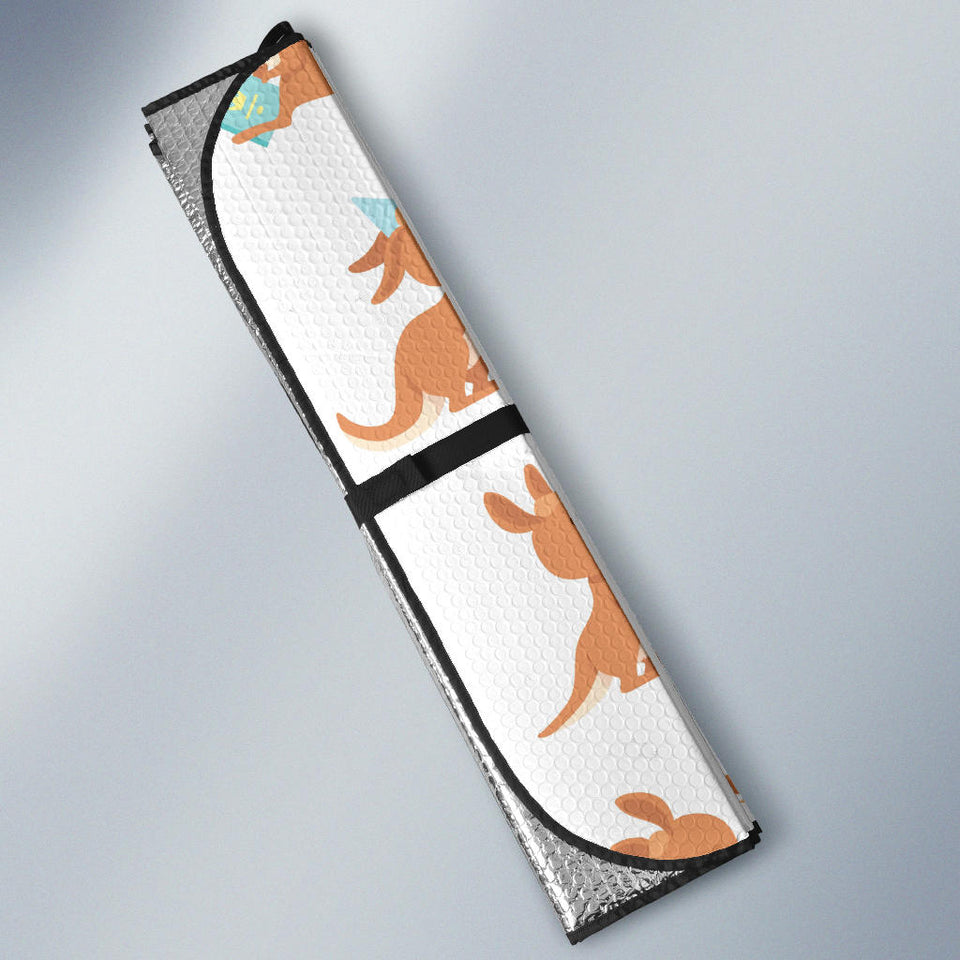 Cute Kangaroo Pattern Car Sun Shade