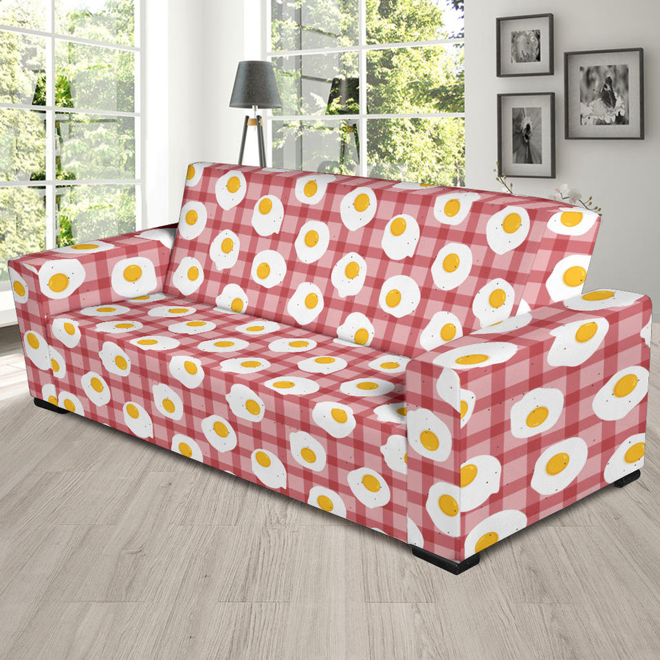 Fried Eggs Pattern Print Design 03 Sofa Slipcover