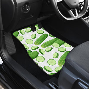 Cucumber Whole Slices Pattern Front Car Mats