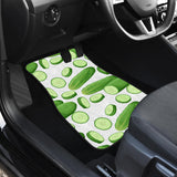 Cucumber Whole Slices Pattern Front Car Mats