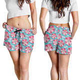 3D Sakura Cherry Blossom Pattern Women Shorts