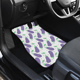 Eggplant Pattern Print Design 05 Front Car Mats