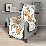 Cute corgi heart star bone pattern Chair Cover Protector