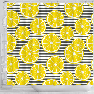 Slice Of Lemon Design Pattern Shower Curtain Fulfilled In US