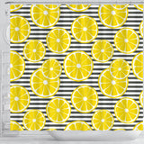Slice Of Lemon Design Pattern Shower Curtain Fulfilled In US