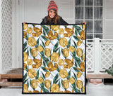 Yellow Tulips Pattern Premium Quilt