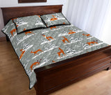 Beautiful deers Winter Christmas Quilt Bed Set