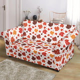 Colorful Maple Leaf Pattern Loveseat Couch Slipcover