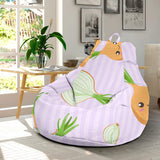 Cute Onions Smiling Faces Purple Background Bean Bag Cover