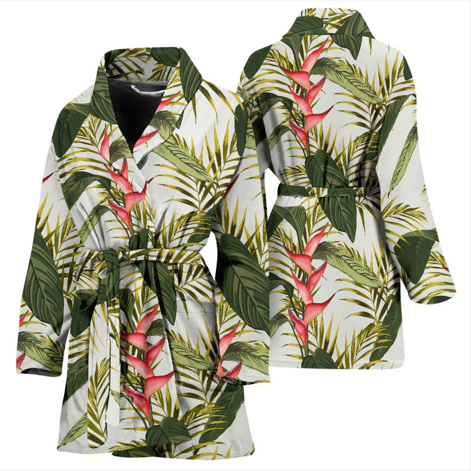 Heliconia Pattern Women'S Bathrobe