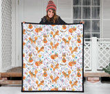 Cute Tribal Fox Pattern Premium Quilt