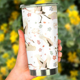 Beautiful Japanese Cranes Pattern Tumbler