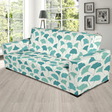Green Ginkgo Leaves Pattern Sofa Slipcover