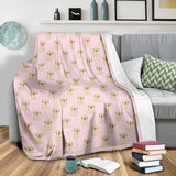 Golden Retriever Pattern Print Design 02 Premium Blanket