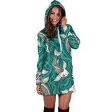 Koi Fish Carp Fish Lotus Pattern Women'S Hoodie Dress