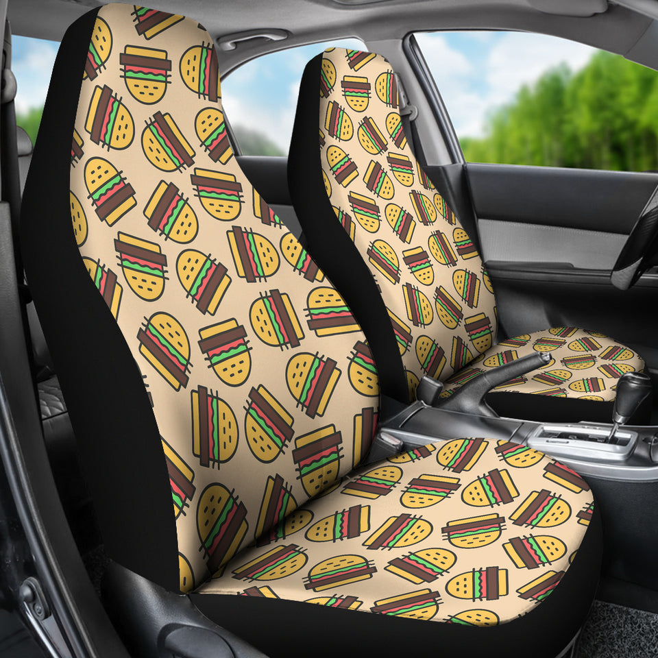 Hamburger Pattern Print Design 01 Universal Fit Car Seat Covers