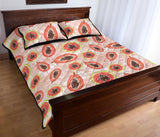 papaya leaves pattern Quilt Bed Set