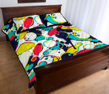 watercolor bowling ball pins Quilt Bed Set