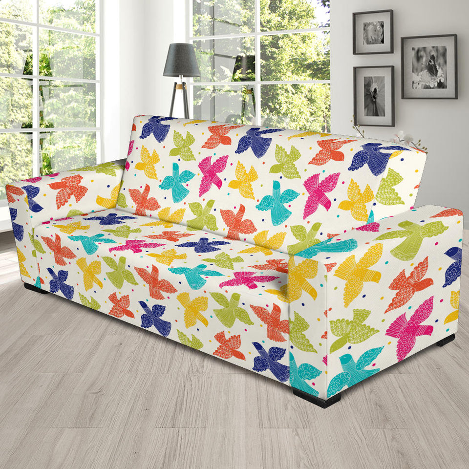 Pigeon Pattern Print Design 01  Sofa Slipcover
