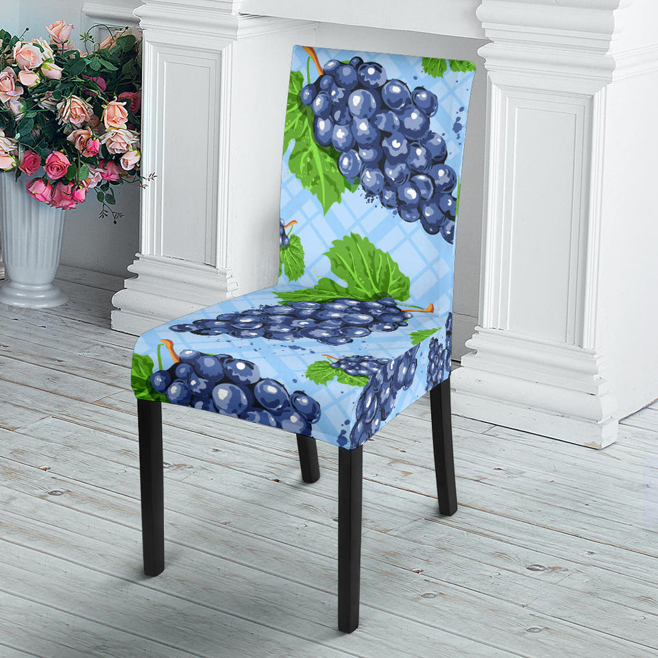 Watercolor Grape Pattern Dining Chair Slipcover