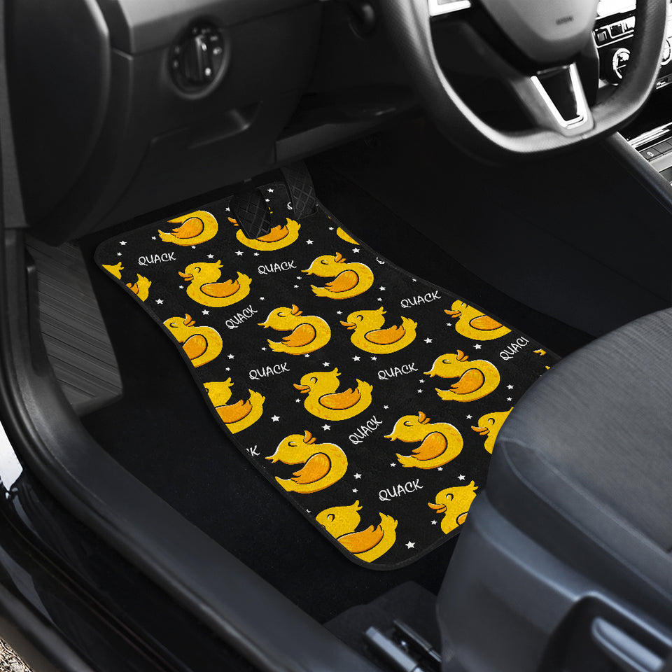 Duck Toy Pattern Print Design 05 Front and Back Car Mats