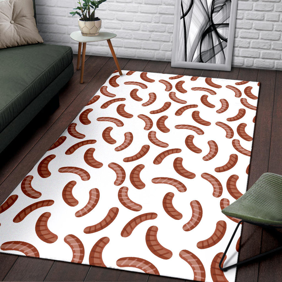 Sausage Pattern Print Design 04 Area Rug
