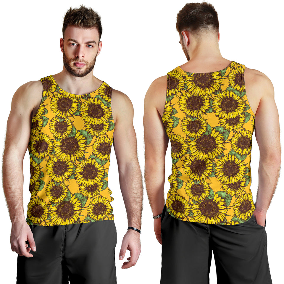 Sunflower pattern Men Tank Top