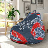 Koi Fish Carp Fishs Hand Drawn Japanese Art Bean Bag Cover